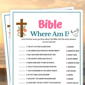 Bible Games, Where Am I Riddles, Printable Bible Games for Kids, Bible Games for Adults, Bible Games for Family, Women&#39;s Ministry Games