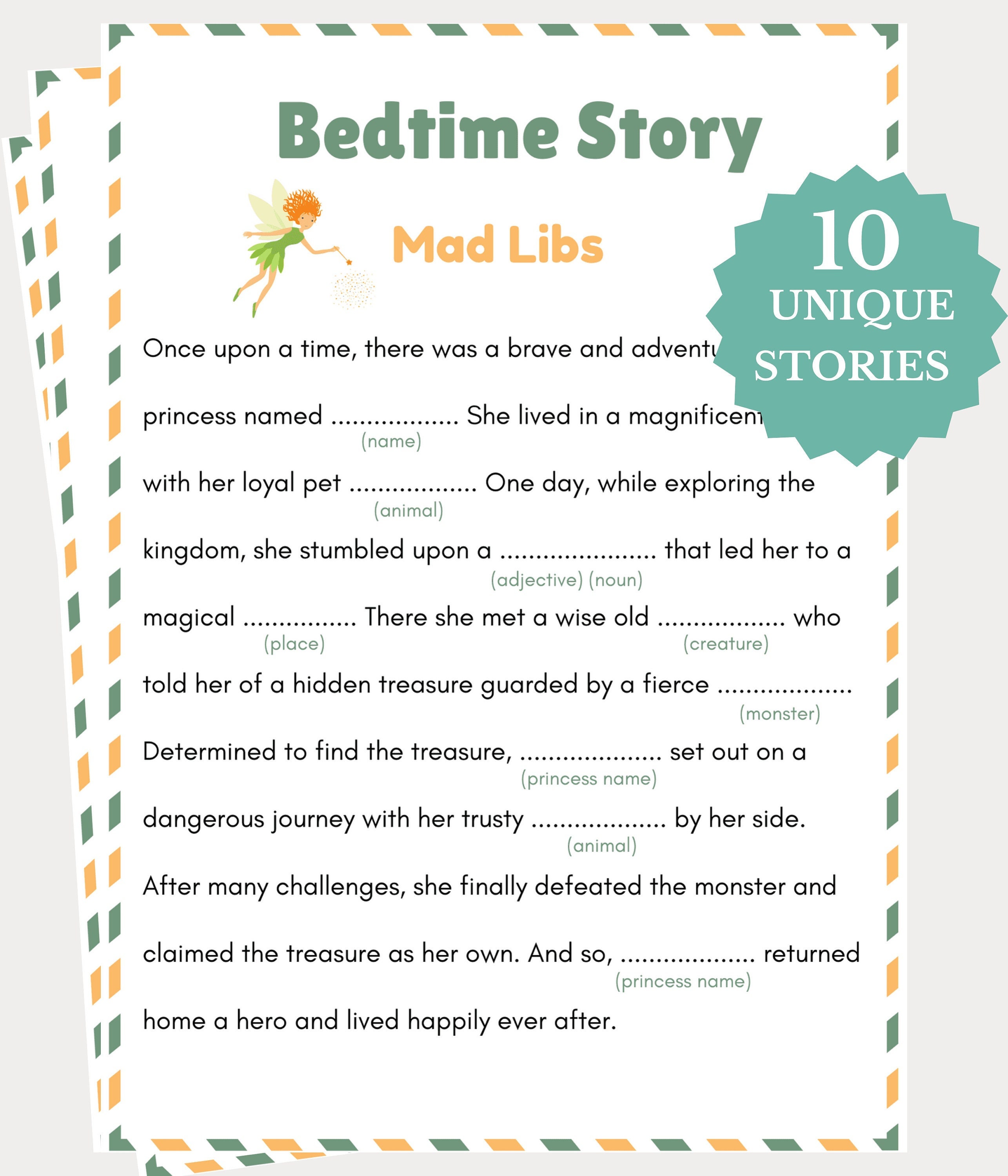 Mad Libs for Kids, Mad Libs Bundle, Bedtime Story for Kids
