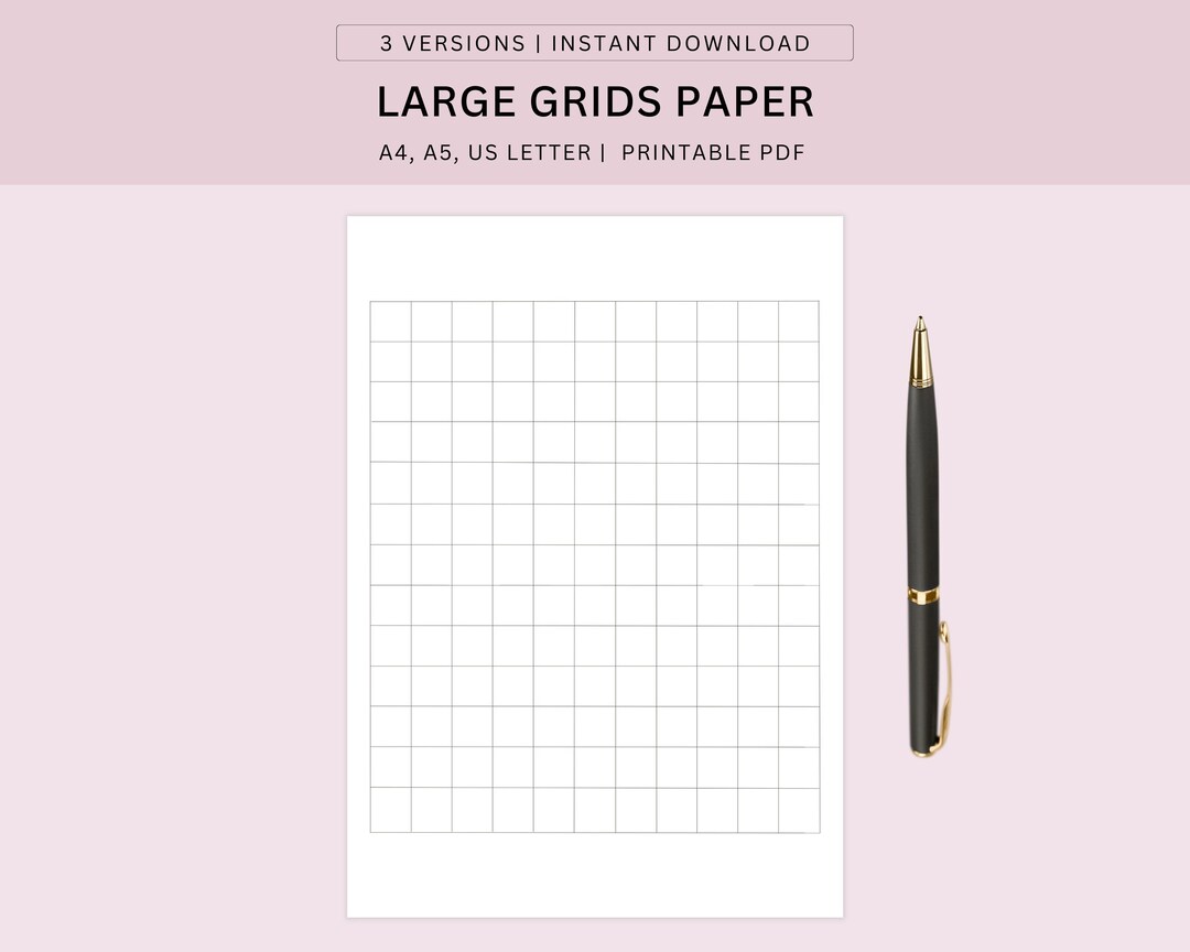 Large Grid Paper Printable Template Square Grid Paper Grid - Etsy