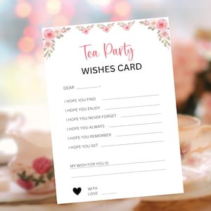 Tea Party Spelletjes, Wenskaart, Girls Tea Party Spelletjes, Garden Tea Party, High Tea Party Spelletjes, Tea Party Verjaardag, Theekransje vrijgezellenfeest