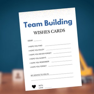 Giochi di team building, carte dei desideri, giochi di società per compagni di lavoro, compagni di squadra, squadra sportiva, colleghi, team building, carte dei desideri stampabili