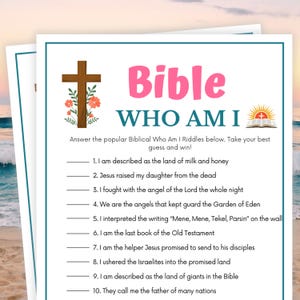Bible Games, Riddles, Bible Games Printable, Bible Games for Kids, Bible Games for Family, Womens Ministry Games, Christian Fellowship Games