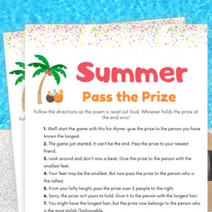 Zomerspelen, Geef de prijs door, Zomerfeestspellen, Zomerspelen, Zomerverjaardagsspellen voor kinderen, Klassikale spellen, Zomervakantiespellen