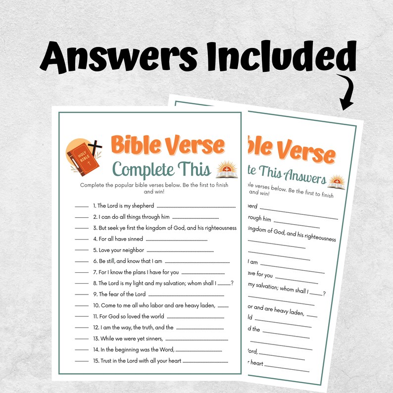 Bible Verse Trivia, Printable Bible Games, Womens Ministry Games, Bible ...