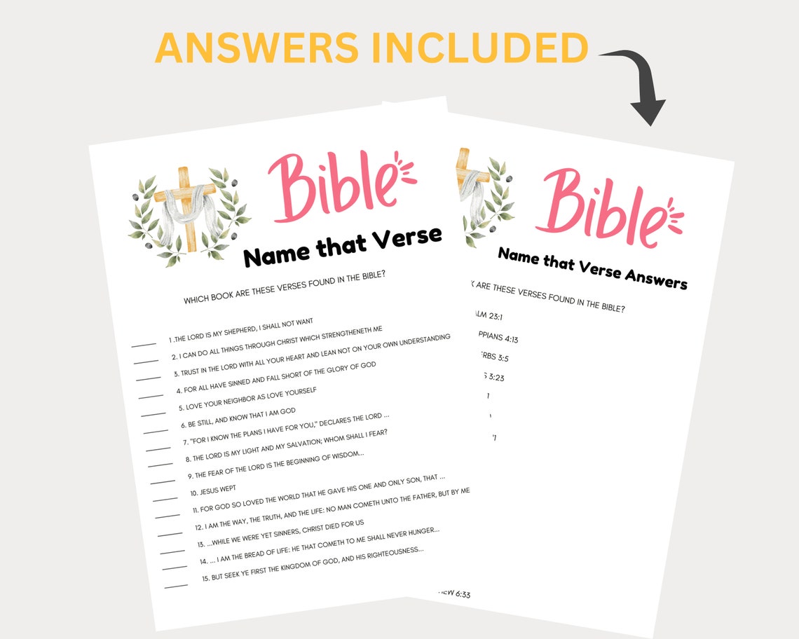 Bible Games Bundle, Bible Games for Kids and Adults, Bible Games for
