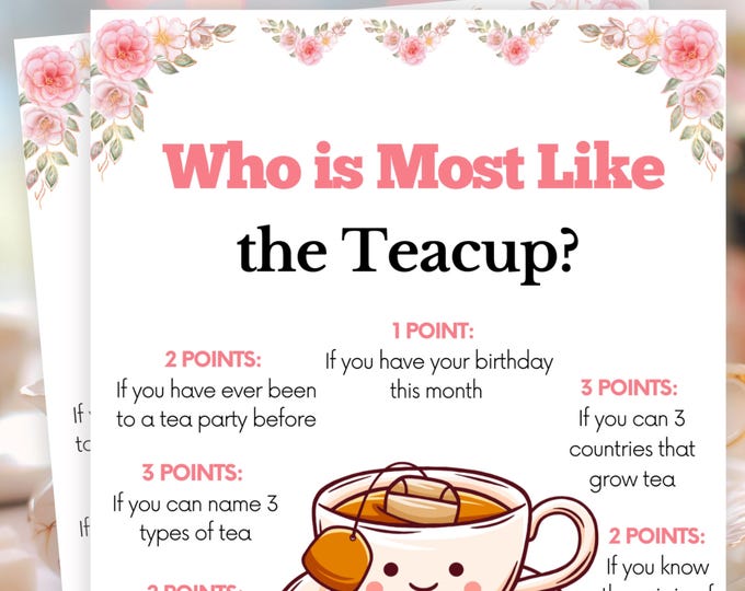 Christian Tea Party Games | Bible Tea Party | Tea Party Games | Ladies ...
