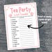 Tea Party Games Bundle, 50 Games SUPER Bundle, Ladies Tea Party Games ...