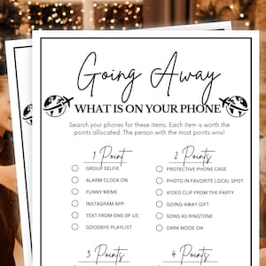 Going Away Party Games, What is On Your Phone, Going Away Games, Farewell Celebration, Farewell Party Games, Moving Away Party Games