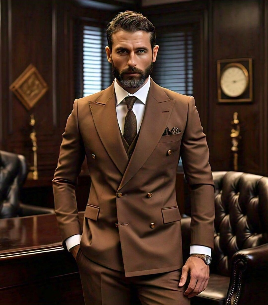 10万購入brown order classic double suit