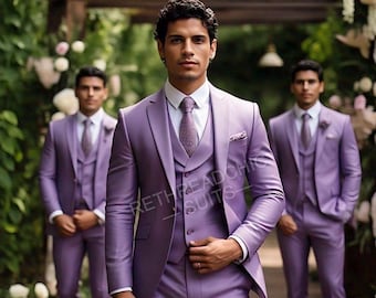 Lavender Terry Rayon Suit | Custom Tailored 3-Piece Menswear