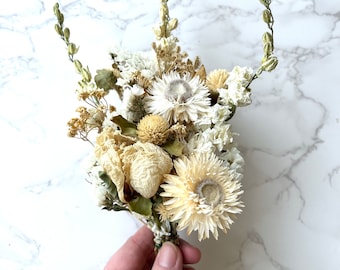 Neutral Dried Wildflowers Mini Bouquet Dried Flowers Home Décor Bridesmaids Gifts Gifts for Her Dried Botanical