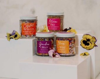 Edible Florals Gift Set: Dried Petals, Sugars, and Salts