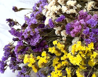 Dried Statice Flower Bunch: Natural DIY Floral Crafting, Wedding Flowers
