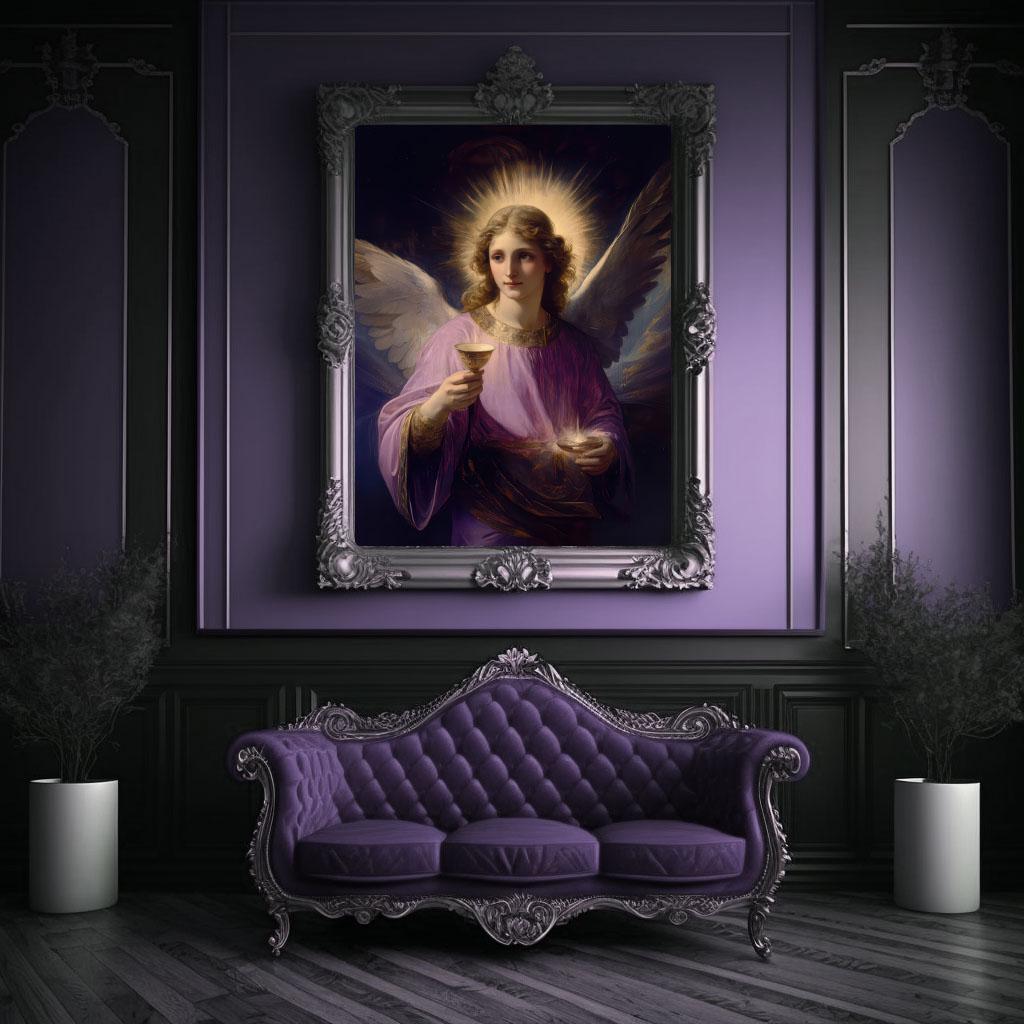 Archangel Zadkiel the Angel of Mercy - Neoclassical Painting for