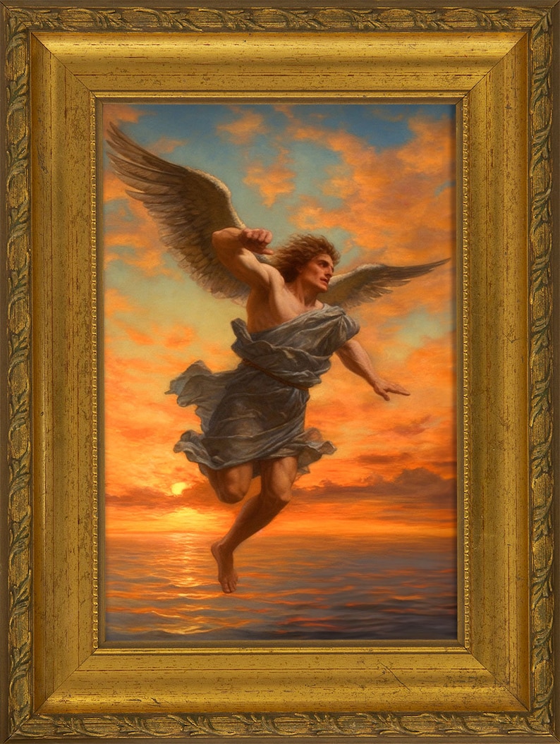 Fall of Icarus Greek Mythology Painting | Icarus Wall Art | Icarus ...