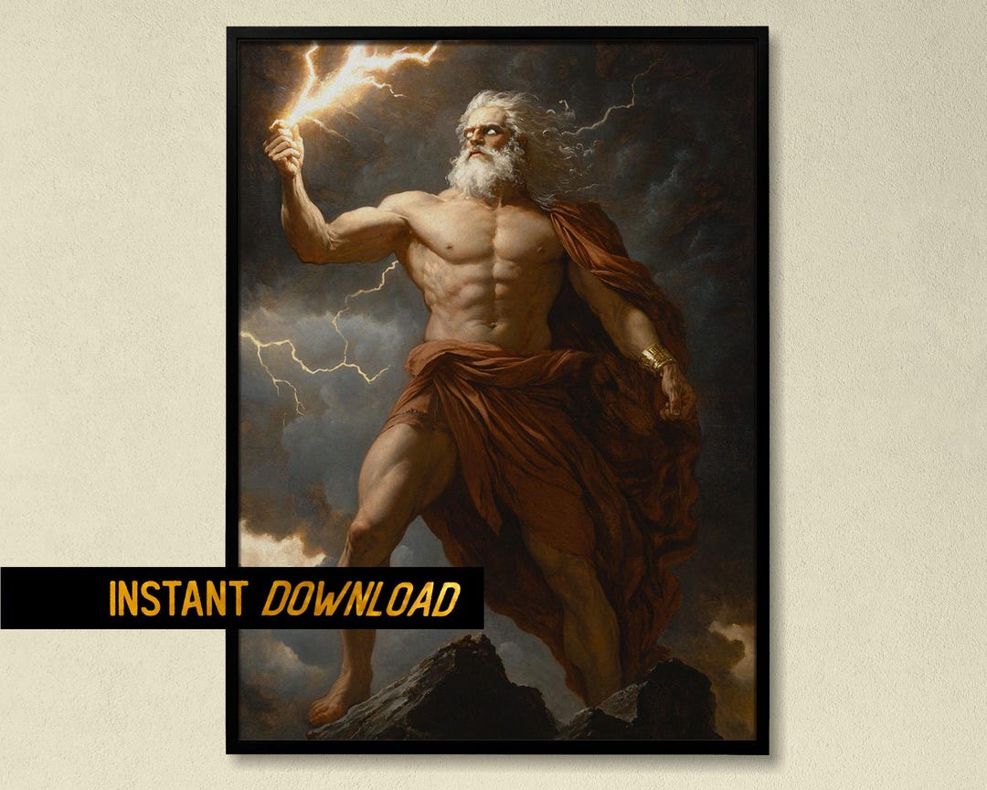 Zeus the God of Thunder Art – Epic Olympus Mythology, Greek