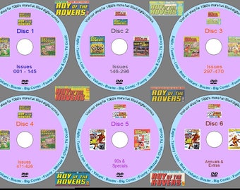 Roy of the Rovers Massive Comic Collection on 6 DVDs. UK Classic Comics