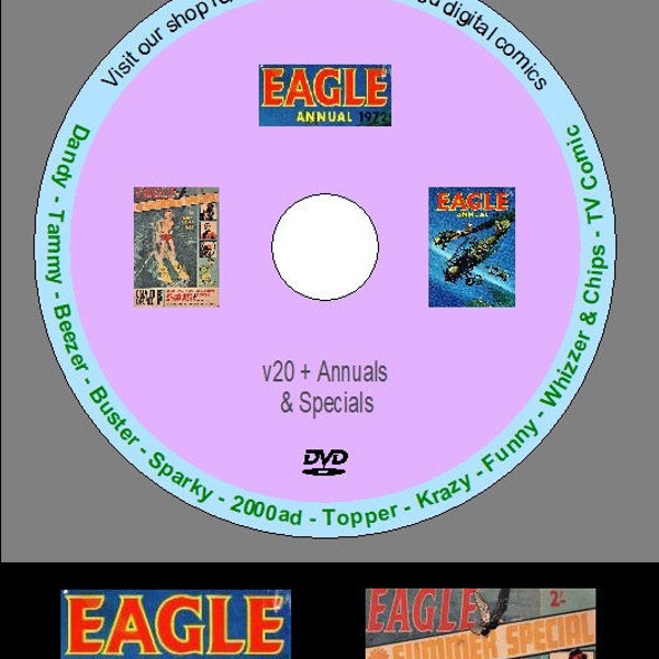 Eagle Comic Annuals, Specials & v20 (1969) (COMPLETE) on DVD. UK Classic Comics