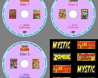 L. Miller Comics Collection on 3 DVDs. 26 Different Titles. UK Classic Comics