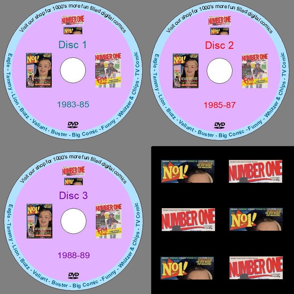 Nr. 1 / Number One Pop Magazine (1980er) auf 3 DVDs. Britische klassische Comics.