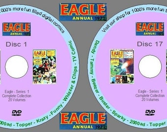 Eagle Comic Series 1 (COMPLETE) Every Issue on 17 DVDs. UK Classic Comics