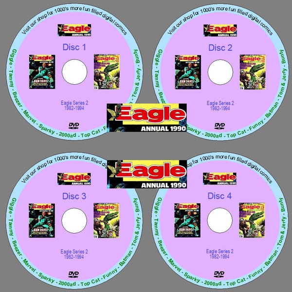 Eagle Series 2 (1982-94) & Picture Library (Totally COMPLETE) on 4 DVDs. UK CC