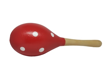 Wooden Baby Rattle Toy, Non-Toxic Colorful Maraca