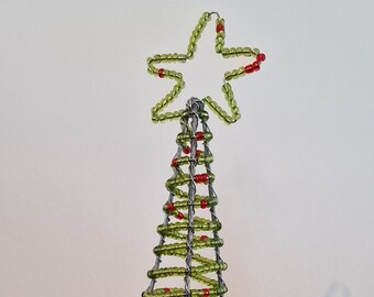 African Beaded Christmas Trees - 25cm wire