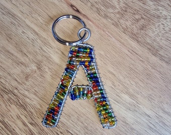 Beaded Alphabet Keyrings - A to J
