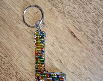 Beaded Alphabet Keyrings - K to T