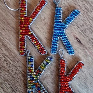 Beaded Alphabet Keyrings - K to T - Etsy