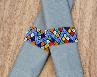 Beaded Serviette Rings | Holders (Zulu colours) - each