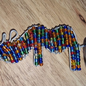 Beaded African Animal Keyrings - Rhino, Elephant, Hippo, Giraffe, Zebra & Lion