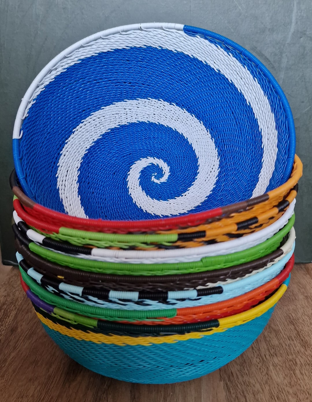 African Telephone Wire Baskets MEDIUM Etsy