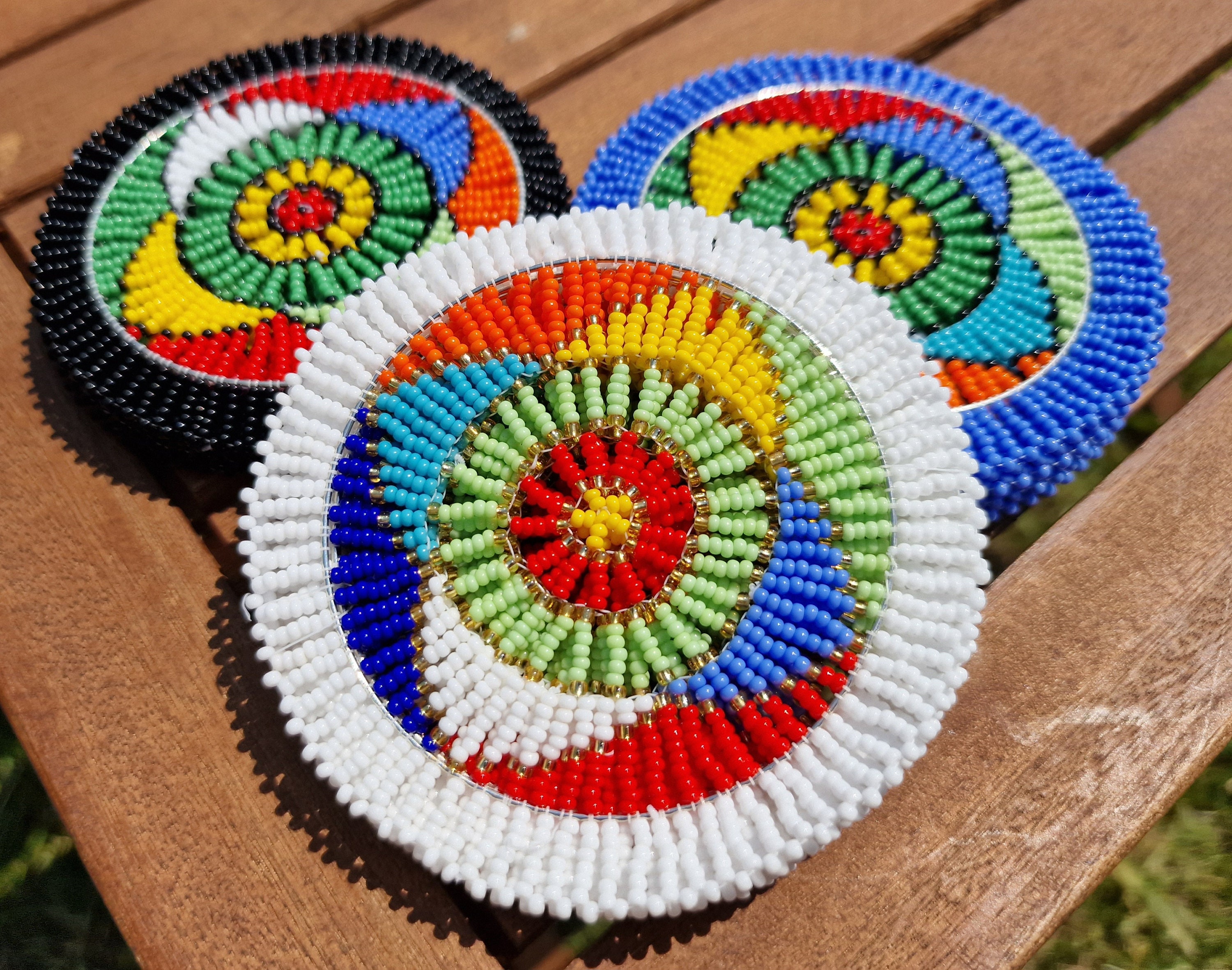 Beaded Coasters (set of 6) - Etsy