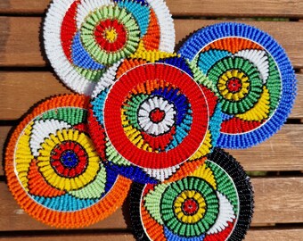 Beaded Coasters (set of 6)