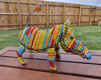African Beaded Animals - Small Multi Coloured