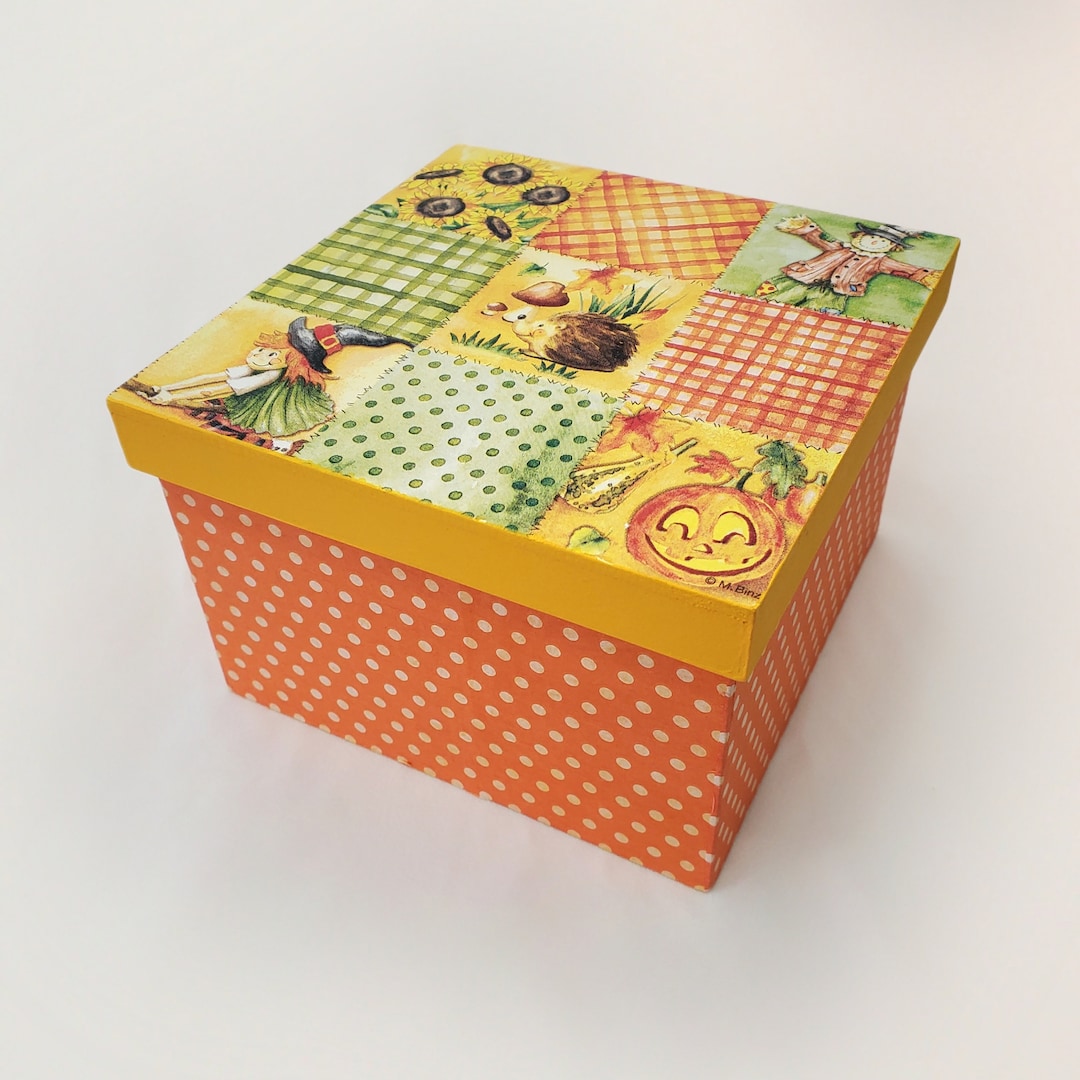 Handmade Decoupage Wood Box Large Etsy