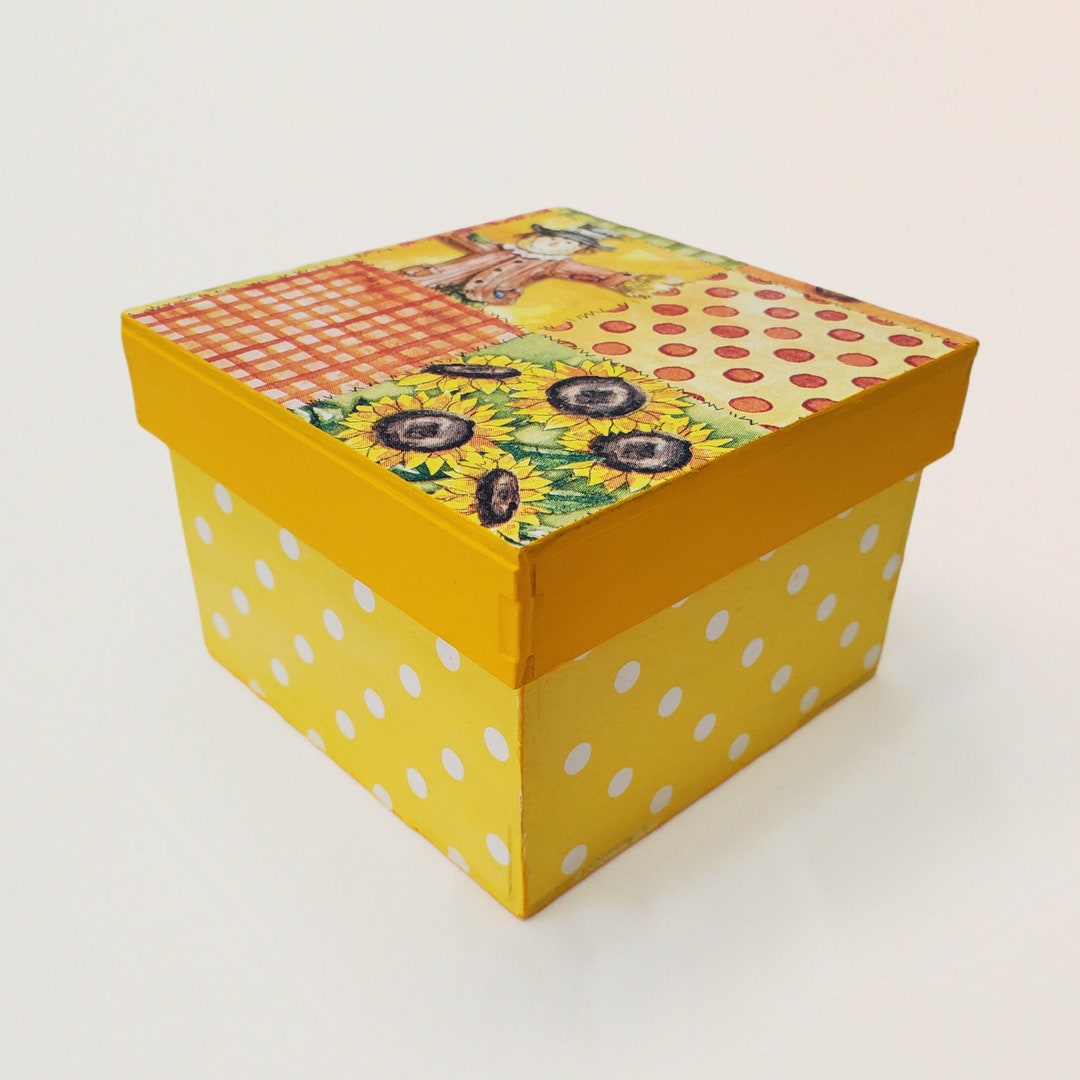 Handmade Decoupage Wood Box Small Etsy