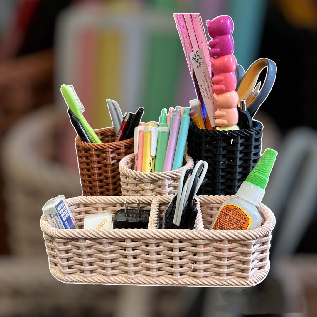 Office & Desk Organizers - Baskets in Wicker & Rattan