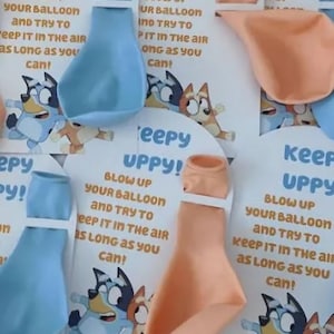 Porta palloncini per feste Bluey Keepy Uppy, bomboniere per feste - Bomboniere per feste
