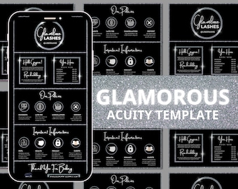 Glamorous Acuity Scheduling Template, Lash & Hair Stylist (Digital Download)