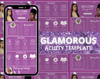 Acuity Scheduling Template for Hair Stylist, Lash, Nail (Canva Editable, Digital Download)