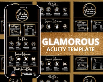 Acuity Scheduling Template, Hair Stylist Booking Site, Editable in Canva (Digital Download)