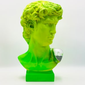 18” Large David Statue - Michelangelo David Bust - Museum Copy Collectable Art Object - Artemis Statue - Custom Gift Shop - Handmade Decor