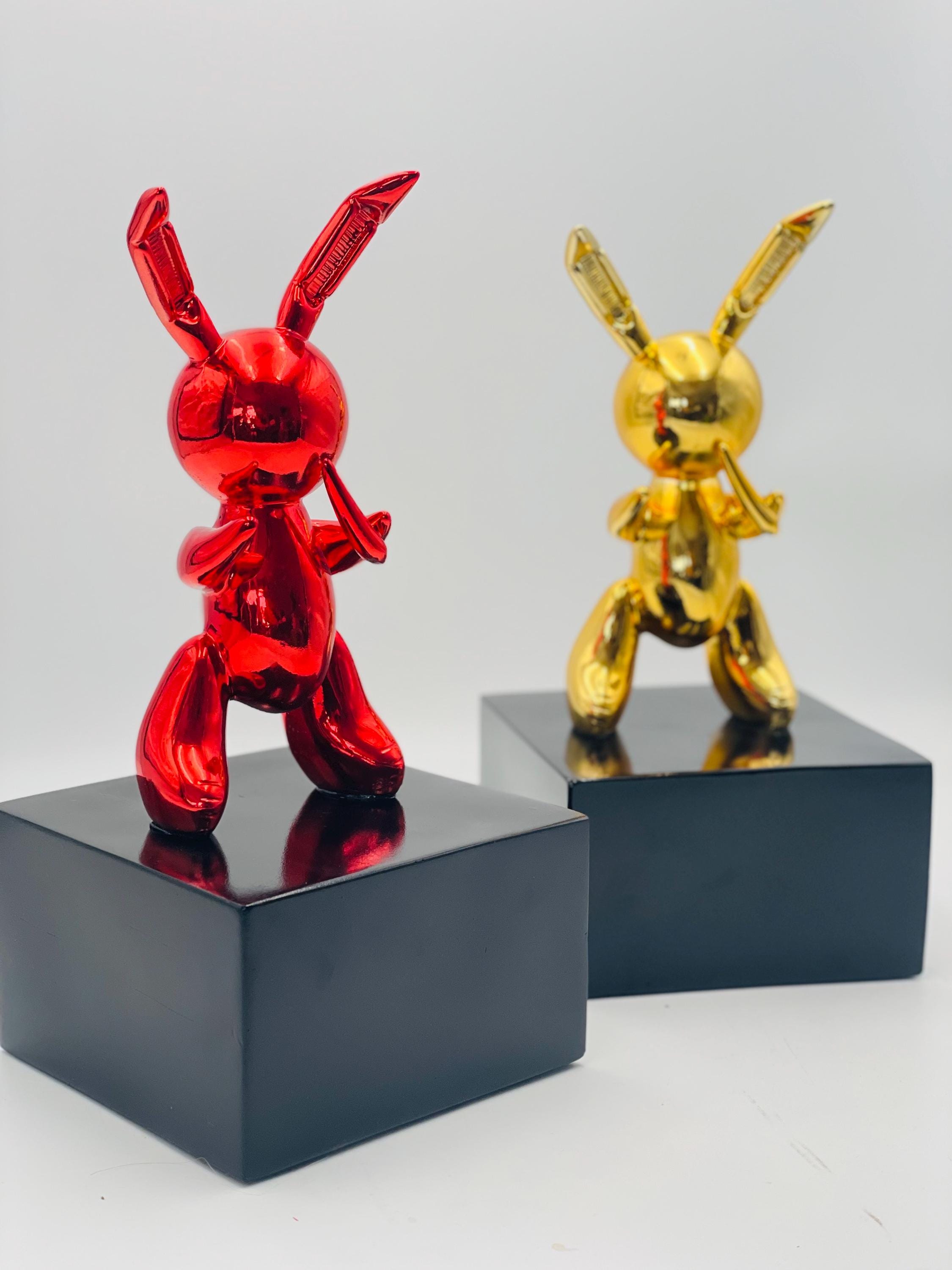 Gold Chrome Balloon Rabbit Sculpture | Designer Pop Art Statue ...