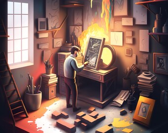 Plakat cyfrowy Proces twórczy