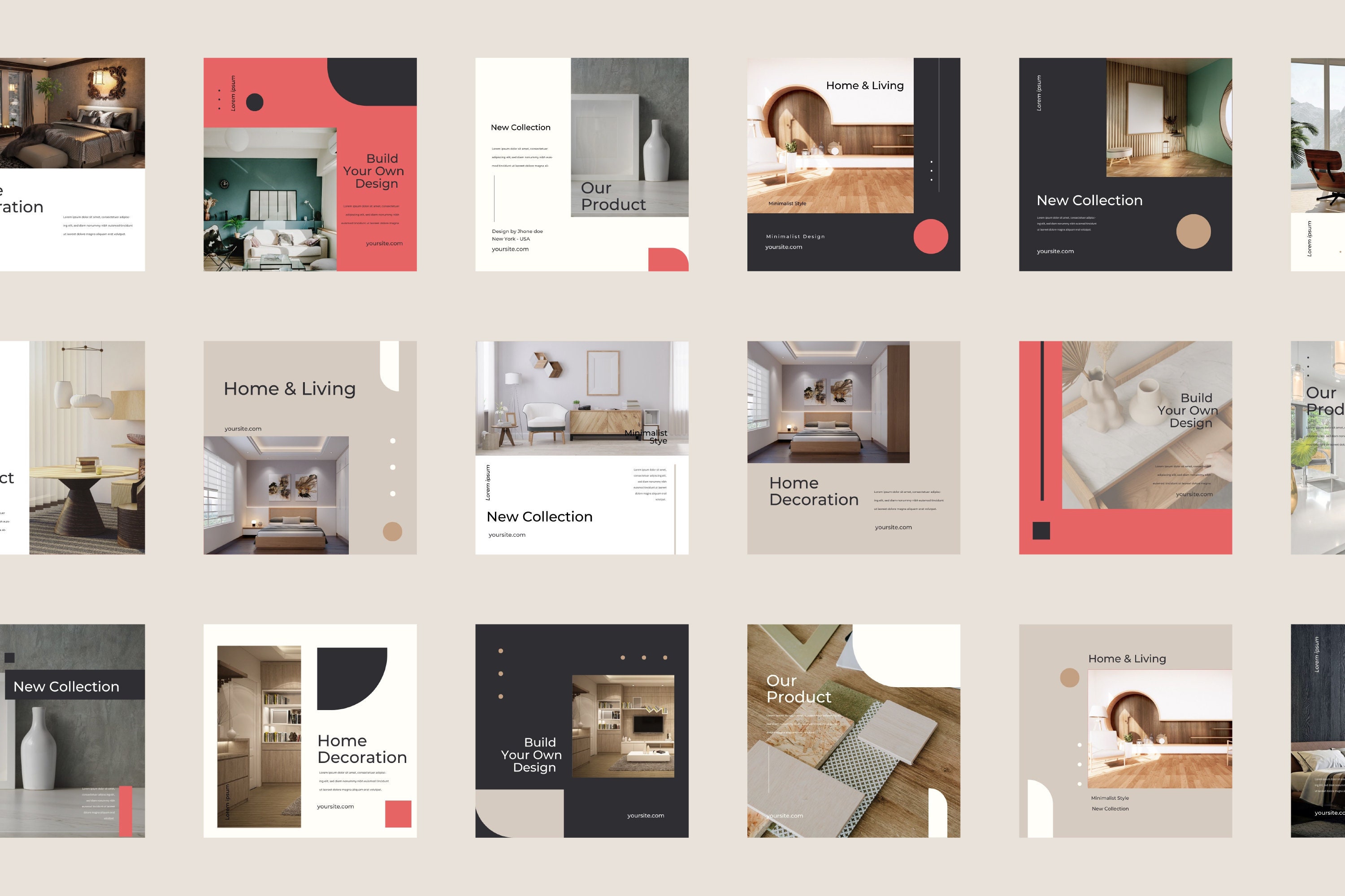 Interior Design Instagram Templates Interior Designer Social Media ...