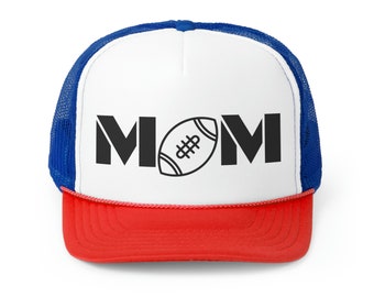 Trucker hat Football Mom Trucker Caps, Mother's Day Gift, Gift for Mom, Baseball Hat, Adjustable Cap, Free shipping, Gift for Her