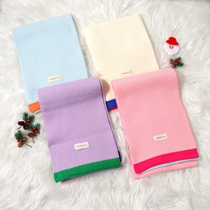 Mixed color Cashmere Scarf for Women,  Thick Wool Scarf for Winter,Luxury Solid Colour Scarf,Warm and Soft Scarf, Unique gift